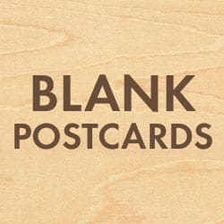 Blank Flat Cards and Wooden Postcards