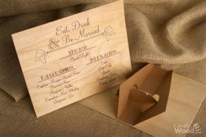 Wood Veneer Free Standing Easel Back Signs