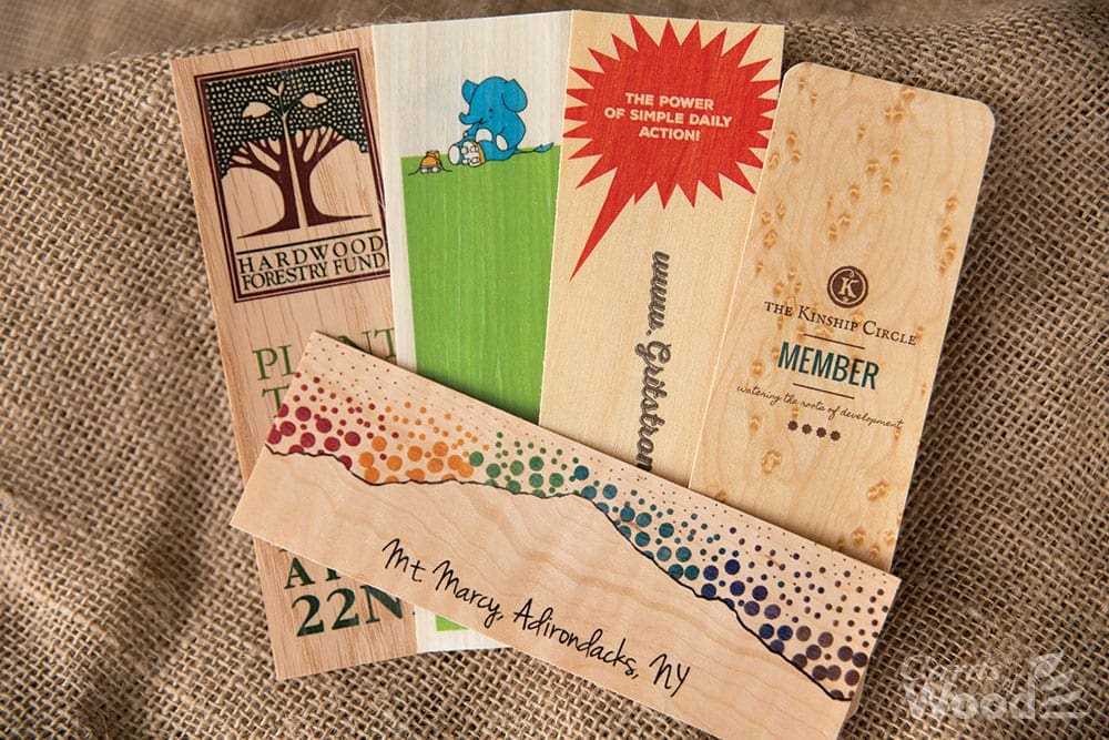 Custom Printed Wood Veneer Bookmarks