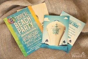 Custom Printed Wood Party Invitations