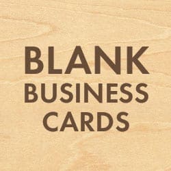 Blank Wood Business Cards