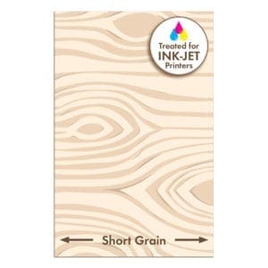 Inkjet Sheets  Cards of Wood