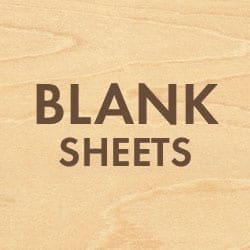 Blank wood veneer sheets