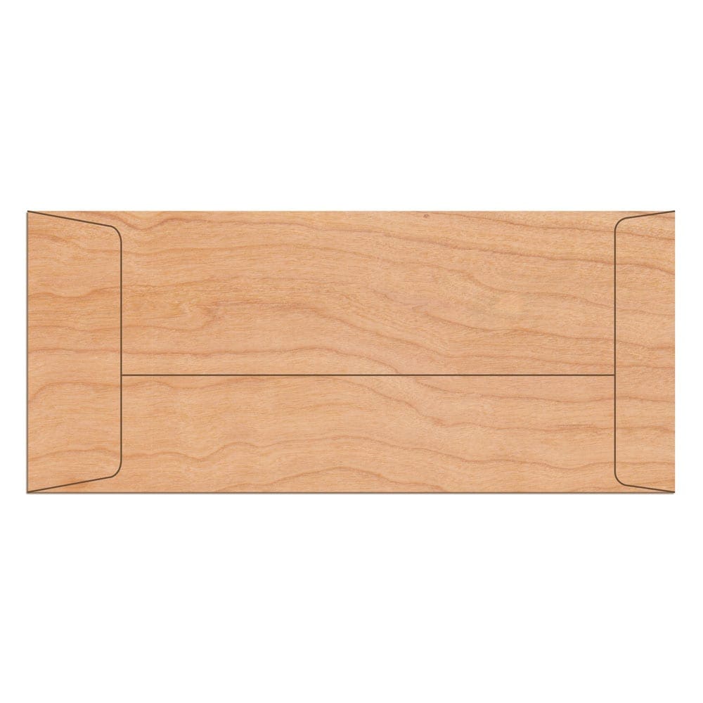 #10 Short Flap Custom Printed Wood Envelope