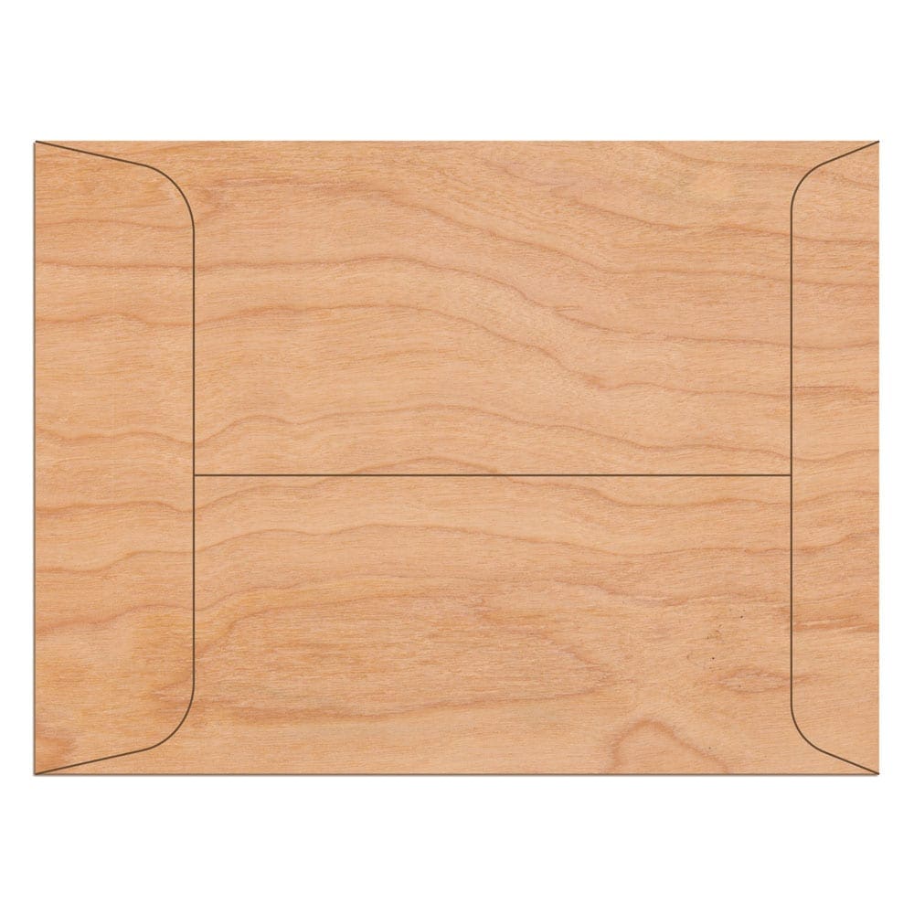 Wood Envelope Booklet Short Flap 9" x 12"