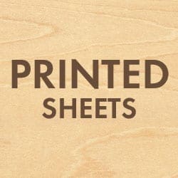 Custom printed veneer sheets