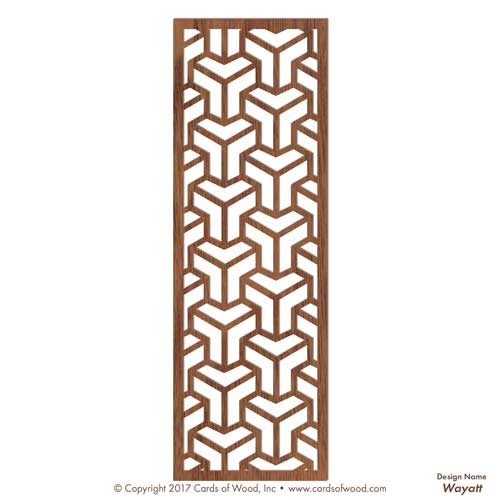 laser cut walnut wood