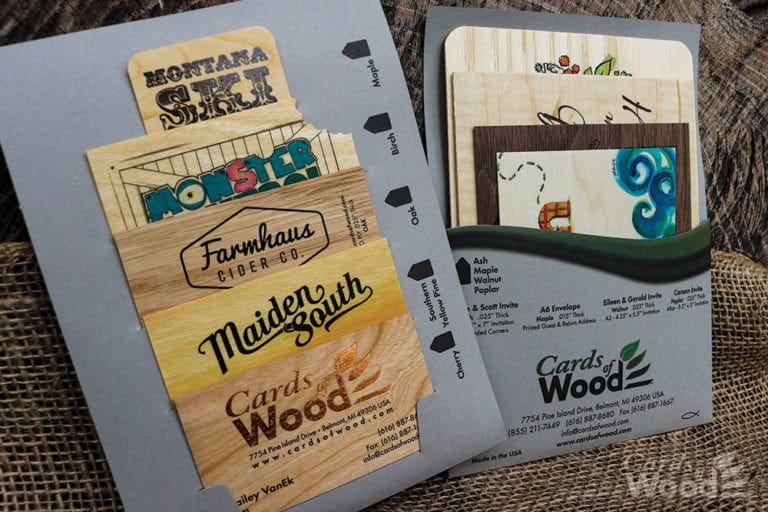 Basic Sample Pack Cards of Wood