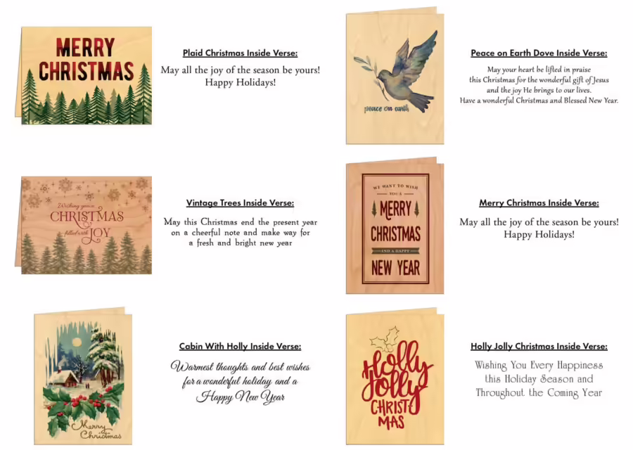 Folded Card Verses