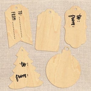 Wood Gift Tags Collage
