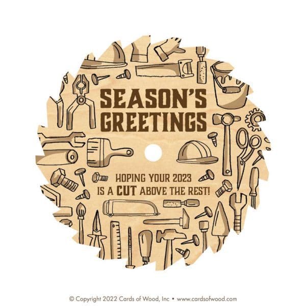 Saw Tools Custom Christmas Card