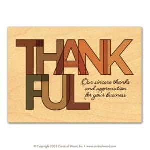 thankful wood card