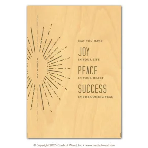 JoyPeaceSuccess2025 | Cards of Wood JoyPeaceSuccess2025